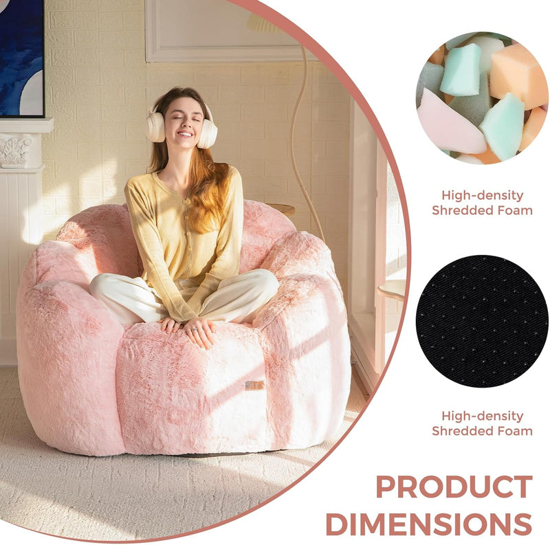 Bean Bag Chair Floral Shaped Sofa Includes Filling