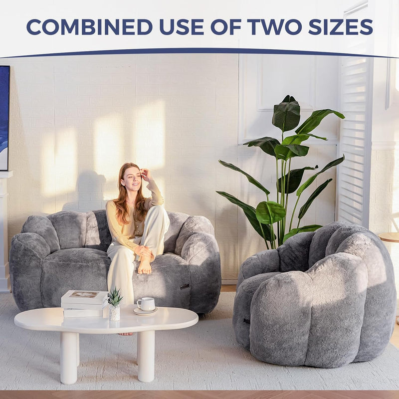 Bean Bag Chair Floral Shaped Sofa Includes Filling