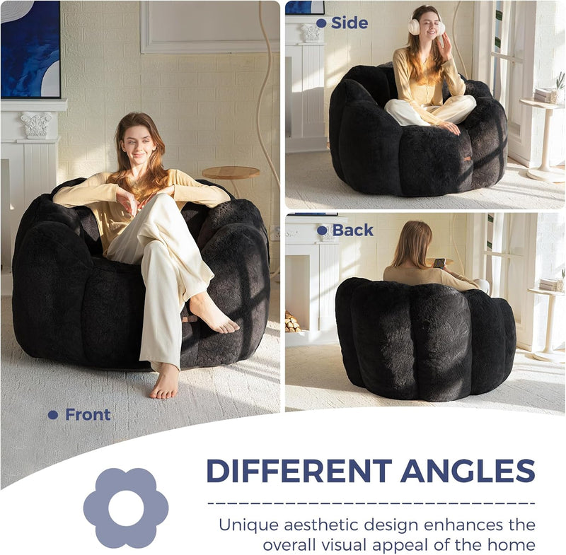 Bean Bag Chair Floral Shaped Sofa Includes Filling