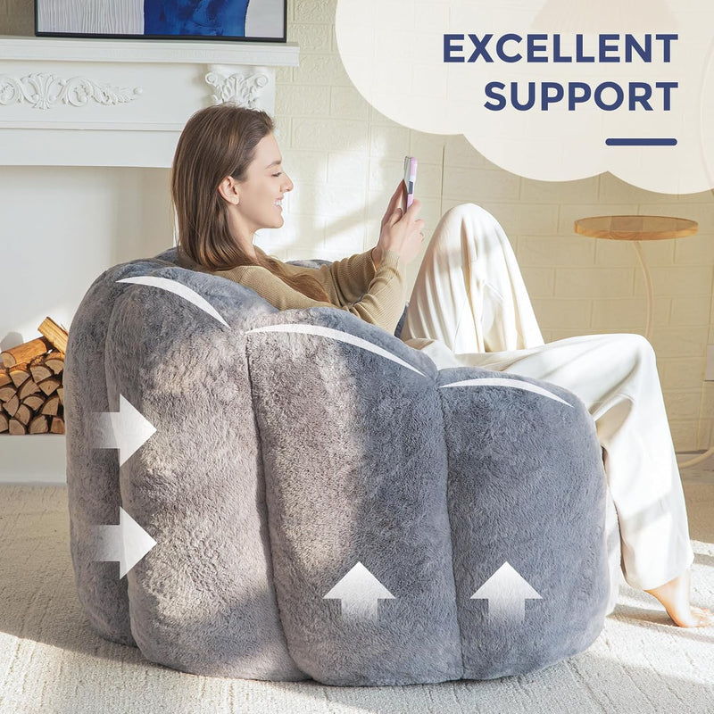Bean Bag Chair Floral Shaped Sofa Includes Filling