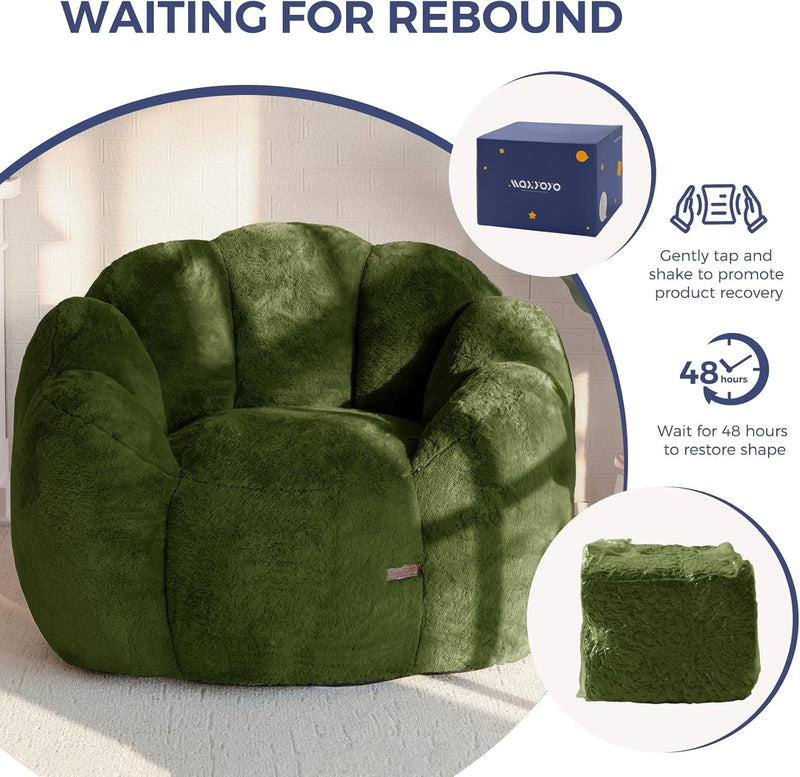 Bean Bag Chair Floral Shaped Sofa Includes Filling