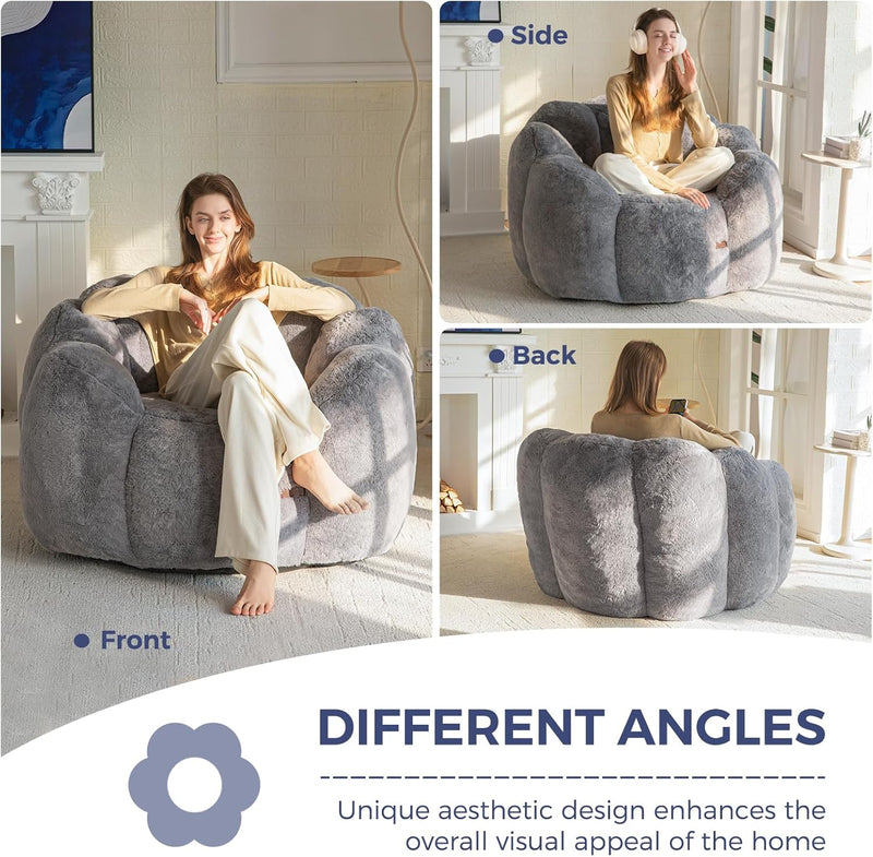 Bean Bag Chair Floral Shaped Sofa Includes Filling