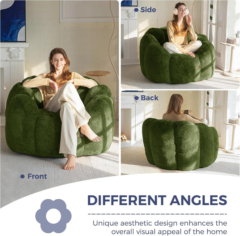 Bean Bag Chair Floral Shaped Sofa Includes Filling