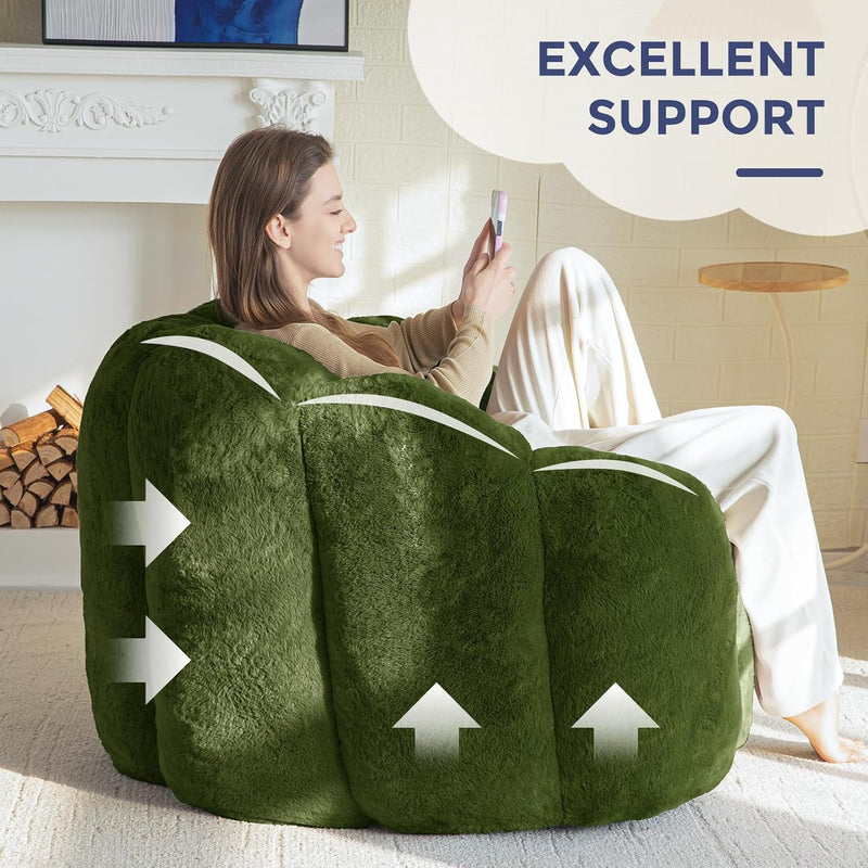 Bean Bag Chair Floral Shaped Sofa Includes Filling