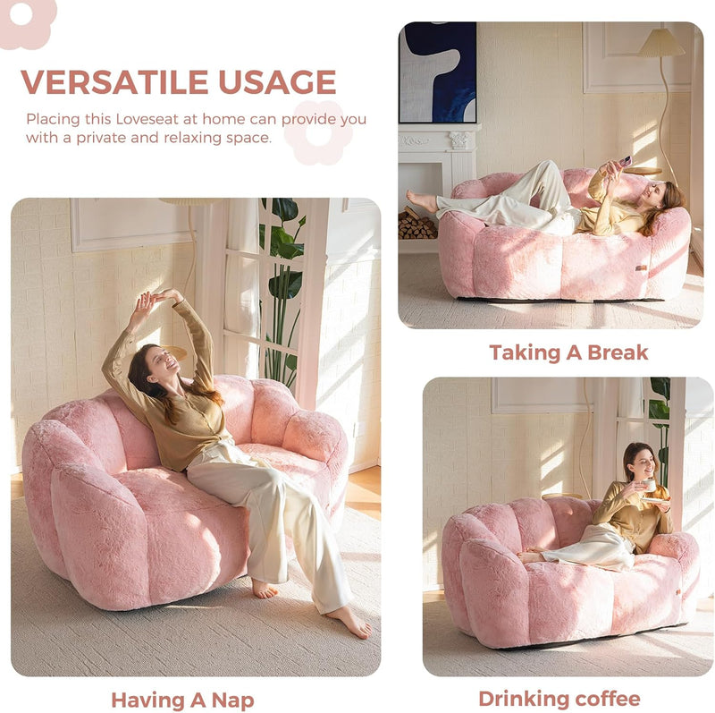 Bean Bag Chair Floral Shaped Sofa Includes Filling