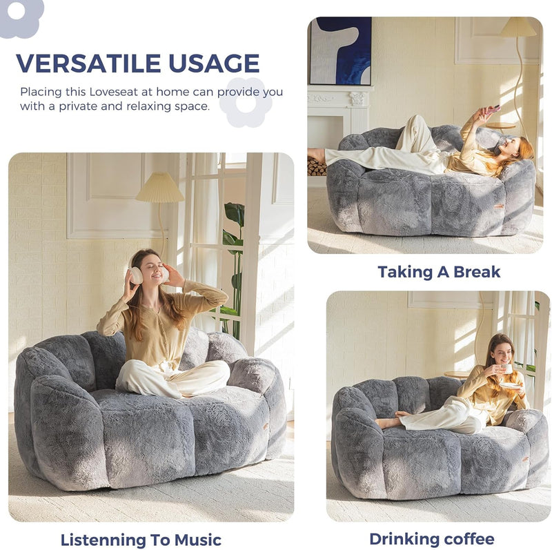 Bean Bag Chair Floral Shaped Sofa Includes Filling