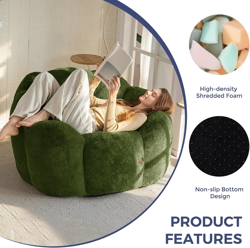 Bean Bag Chair Floral Shaped Sofa Includes Filling