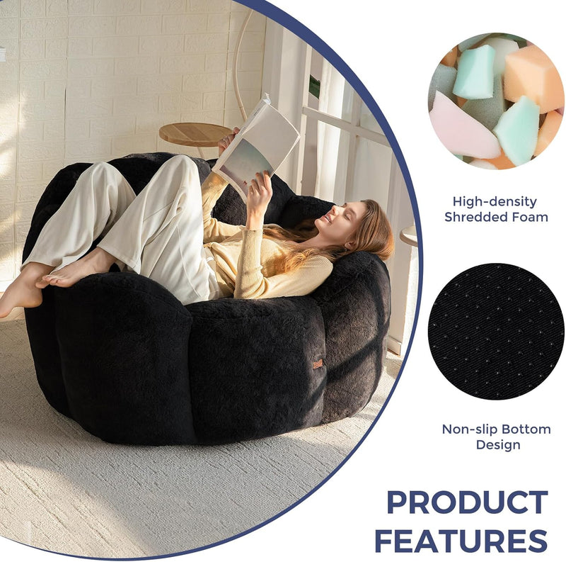 Bean Bag Chair Floral Shaped Sofa Includes Filling