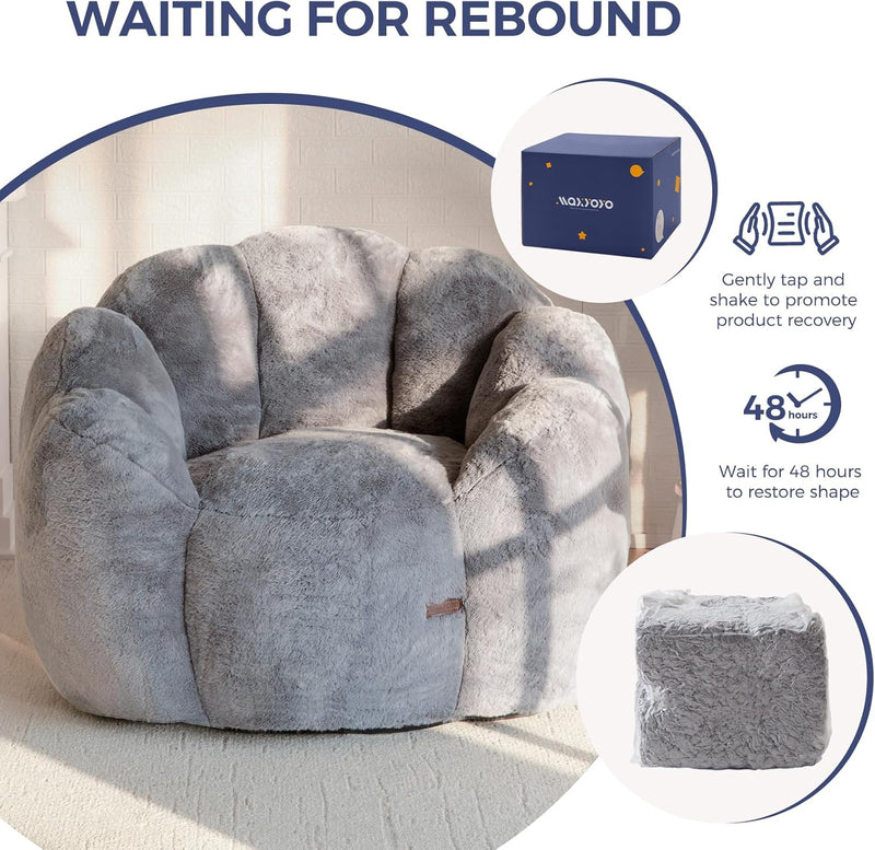 Bean Bag Chair Floral Shaped Sofa Includes Filling