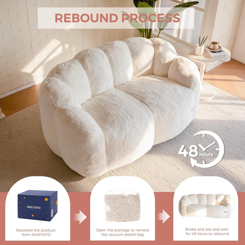 Bean Bag Chair Floral Shaped Sofa Includes Filling