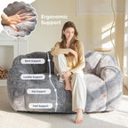 Bean Bag Chair Floral Shaped Sofa Includes Filling
