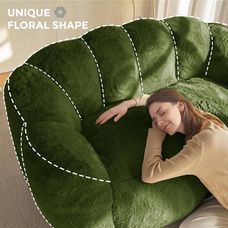 Bean Bag Chair Floral Shaped Sofa Includes Filling