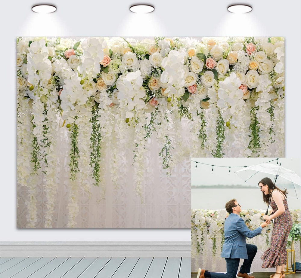 Flower Backdrop Curtain Bridal Shower Wedding Background Rose