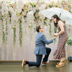Flower Backdrop Curtain Bridal Shower Wedding Background Rose