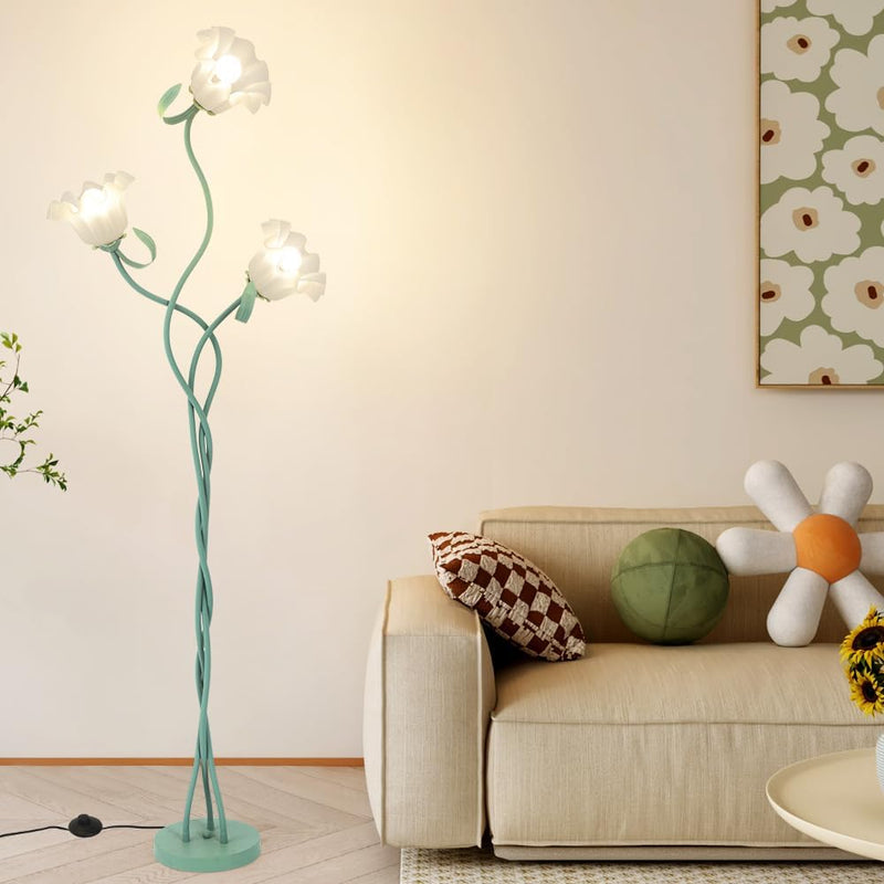 Flower Floor Lamp for Living Room 3 Light