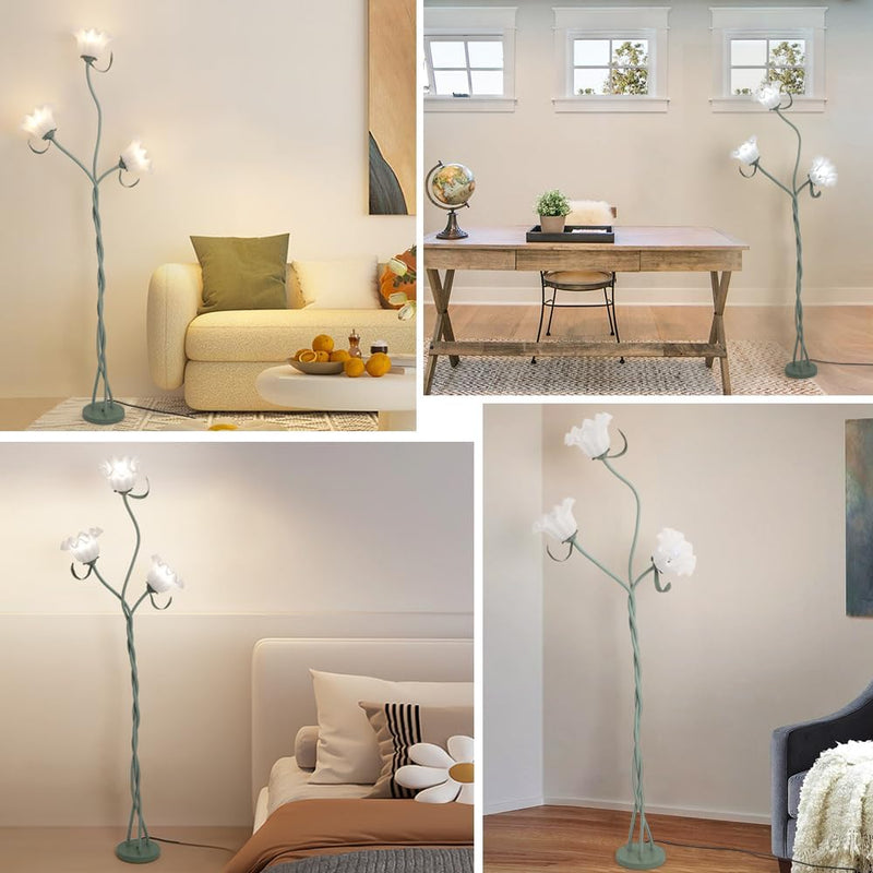 Flower Floor Lamp for Living Room 3 Light