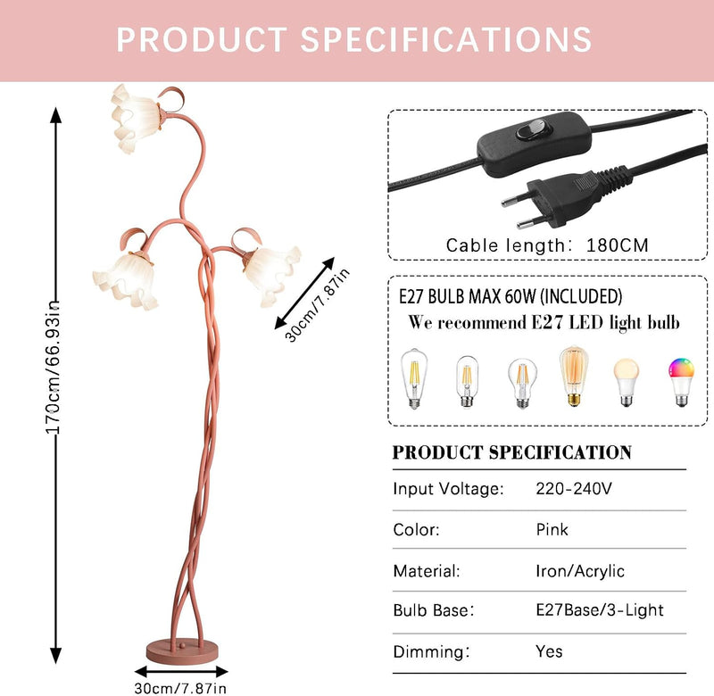 Flower Floor Lamp Living Room Gooseneck Diy Arch