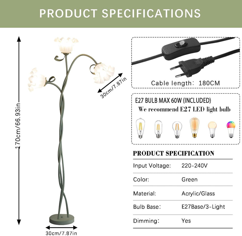 Flower Floor Lamp Living Room Gooseneck Diy Arch
