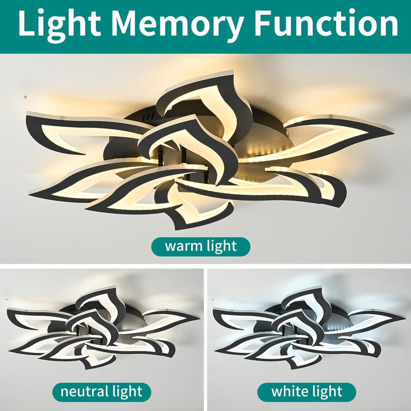 Flower Shaped LED Ceiling Light Dimmable Modern Lamp