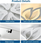 Flower Shaped LED Ceiling Light Dimmable Modern Lamp