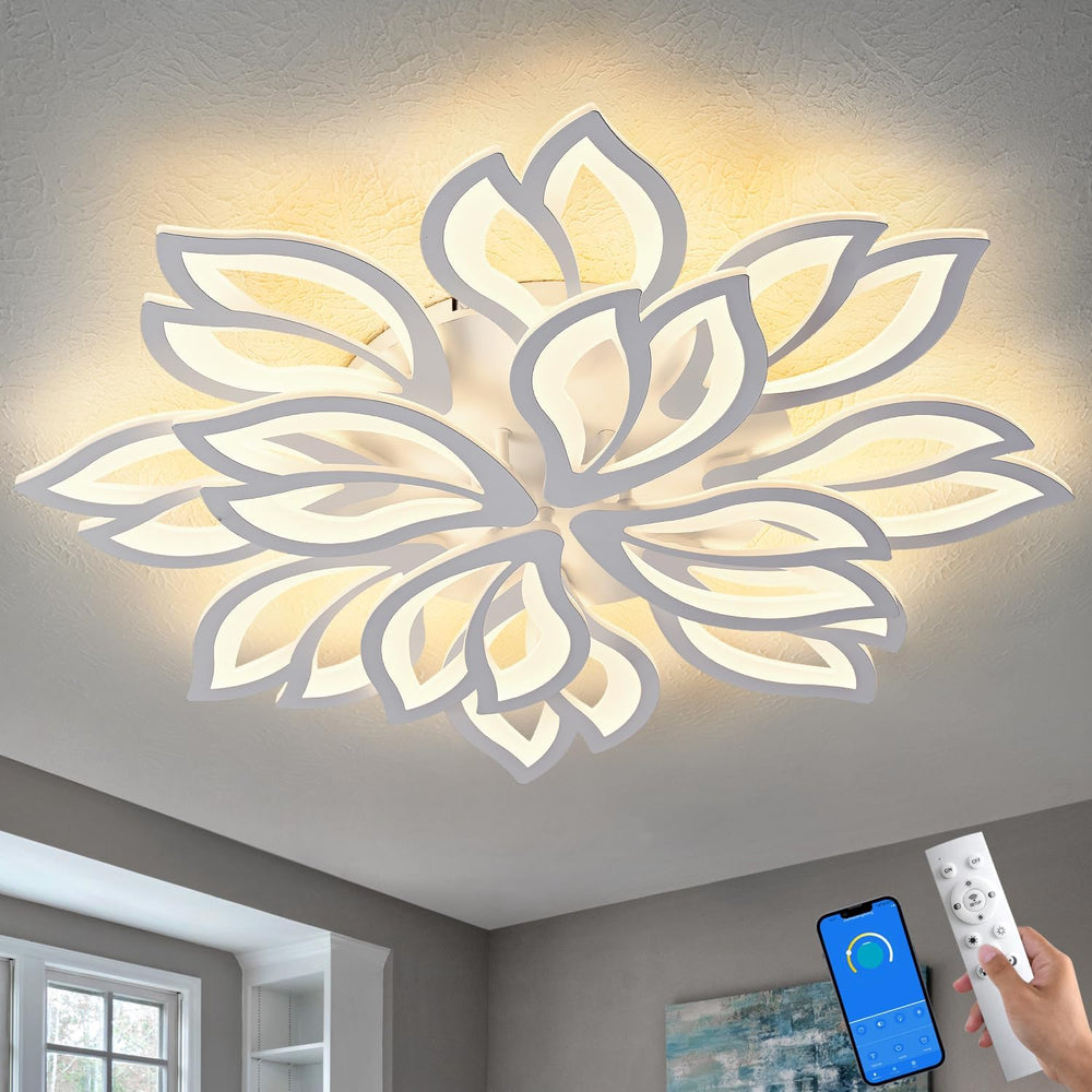 Flower Shaped LED Ceiling Light Dimmable Modern Lamp