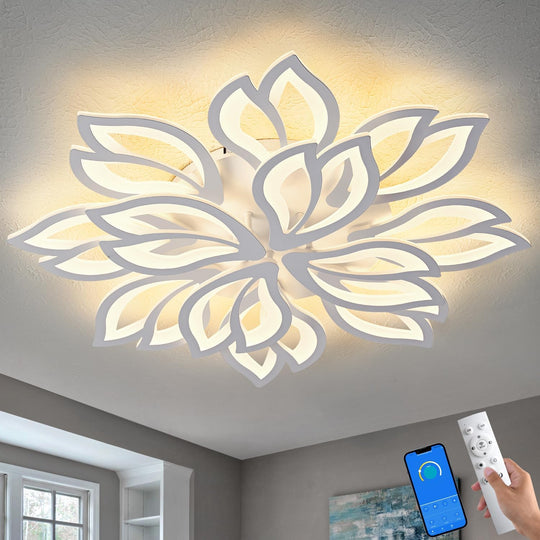 Flower Shaped LED Ceiling Light Dimmable Modern Lamp