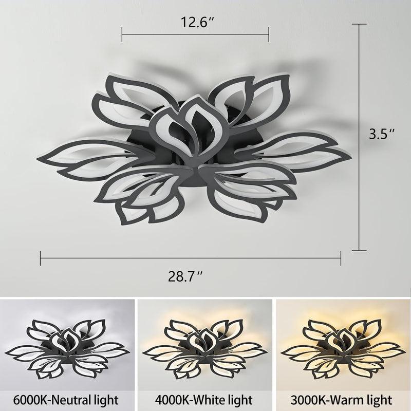 Flower Shaped LED Ceiling Light Dimmable Modern Lamp