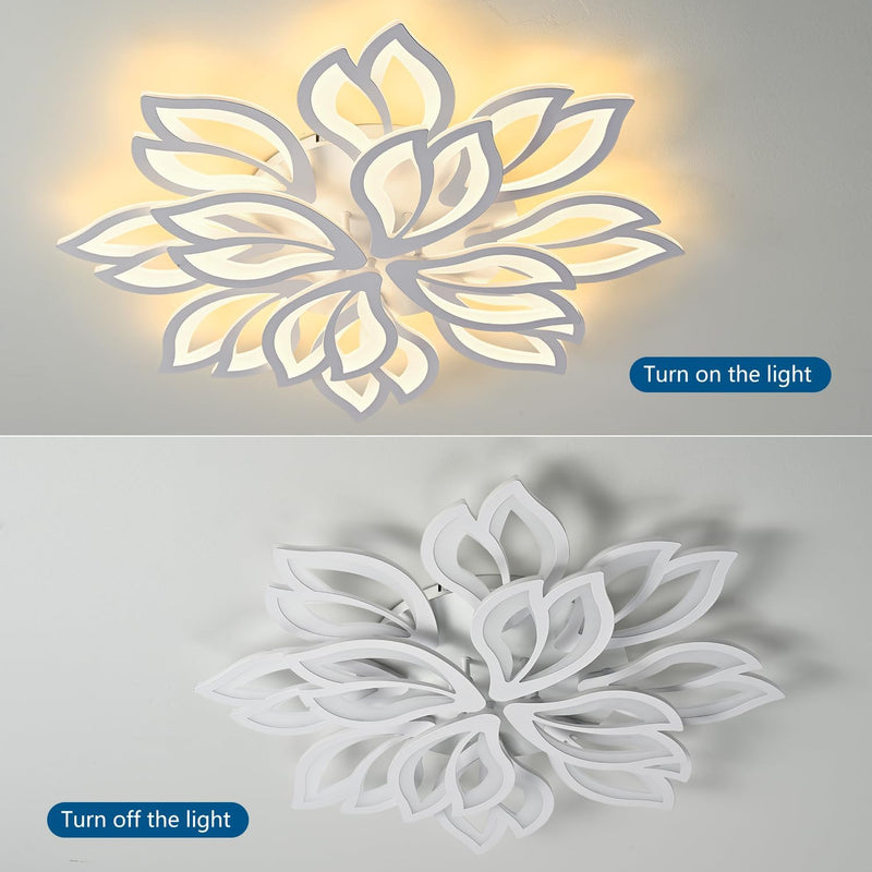 Flower Shaped LED Ceiling Light Dimmable Modern Lamp