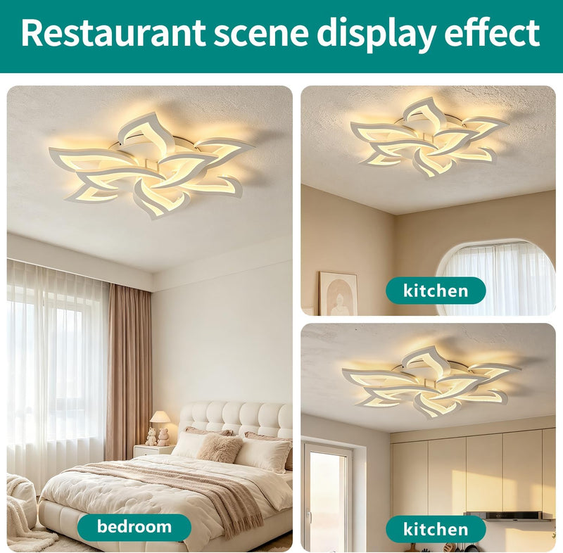 Flower Shaped LED Ceiling Light Dimmable Modern Lamp