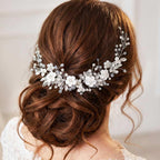 Flower Wedding Hair Vine Bride Headband Crystal Bridal