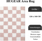 Fluffy Checkered Rugs Living Room Large Area Rug