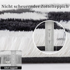 Fluffy Checkered Rugs Living Room Large Area Rug