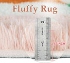Fluffy Checkered Rugs Living Room Large Area Rug