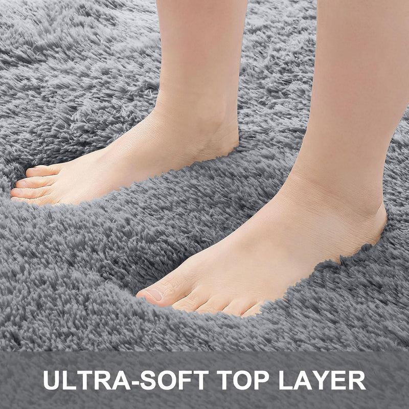 Fluffy High Pile Rugs Living Room Washable Large