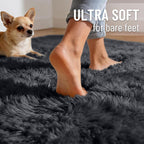 Fluffy High Pile Rugs Living Room Large Anti