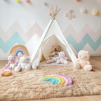 Fluffy High Pile Rugs Living Room Large Anti