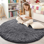 Fluffy High Pile Rugs Living Room Large Anti