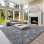 Fluffy High Pile Rugs Living Room Large Anti