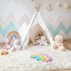Fluffy High Pile Rugs Living Room Large Anti