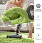 Fluffy High Pile Rugs Living Room Large Anti