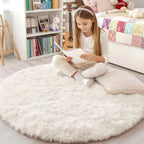 Fluffy High Pile Rugs Living Room Large Anti
