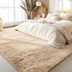Fluffy High Pile Rugs Living Room Large Anti