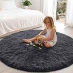 Fluffy High Pile Rugs Living Room Large Anti