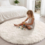 Fluffy High Pile Rugs Living Room Large Anti
