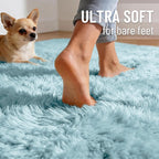 Fluffy High Pile Rugs Living Room Large Anti