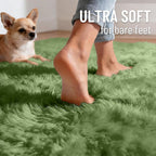 Fluffy High Pile Rugs Living Room Large Anti