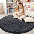 Fluffy High Pile Rugs Living Room Large Anti