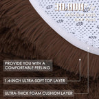 Fluffy High Pile Rugs Living Room Large Anti
