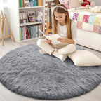 Fluffy High Pile Rugs Living Room Large Anti