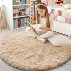 Fluffy High Pile Rugs Living Room Large Anti